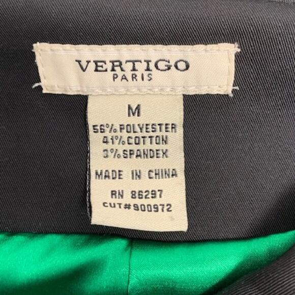 VERTIGO PARIS Black Cape Style Jacket Green Lining Coat | M - Picture 6 of 7